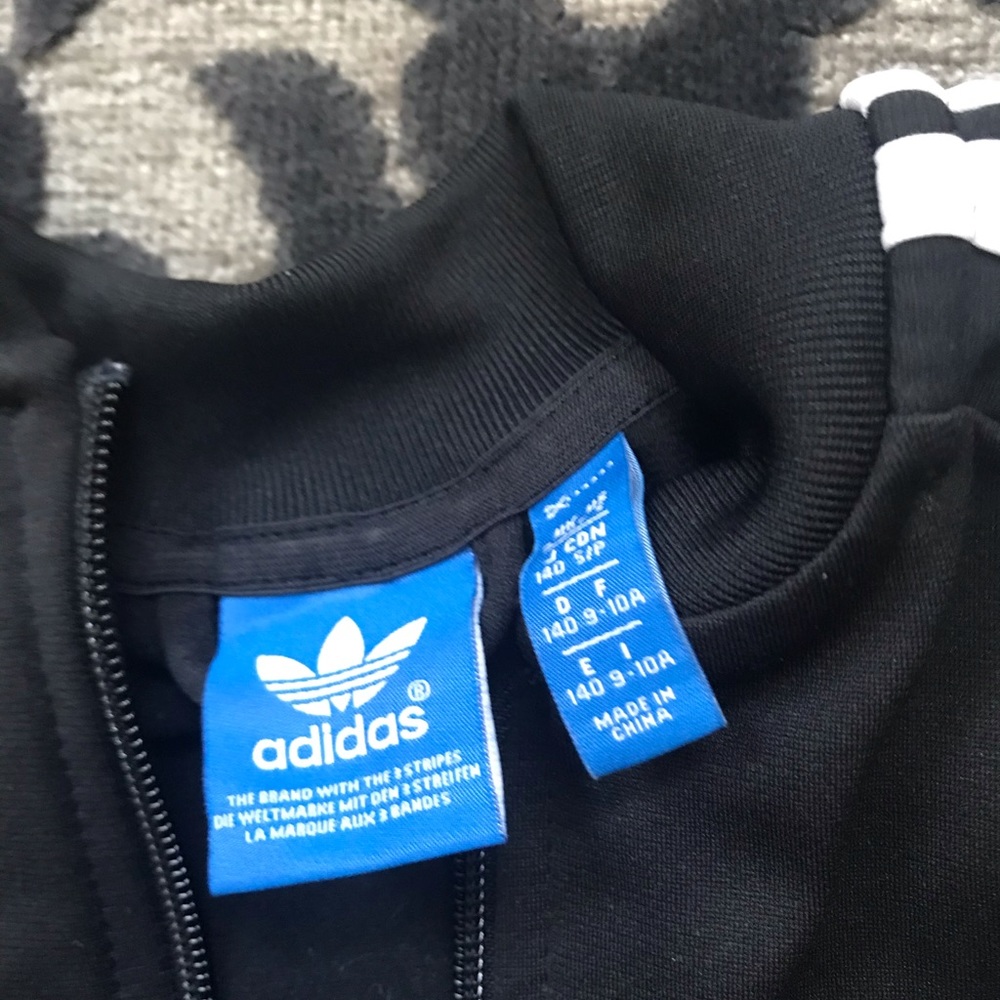 Kids Adidas black sweatsuits